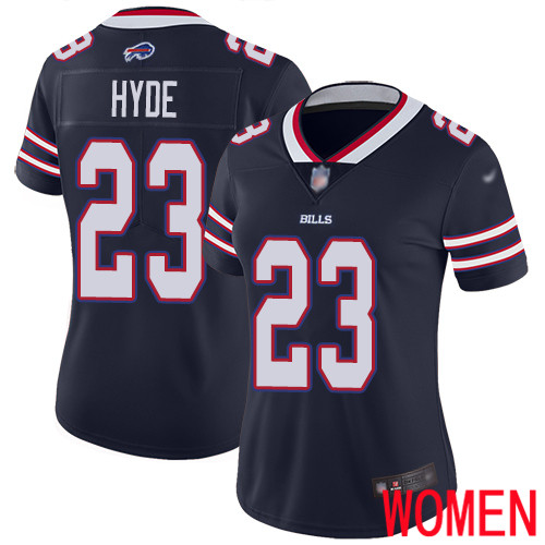 Women Buffalo Bills #23 Micah Hyde Limited Navy Blue Inverted Legend NFL Jersey->nfl t-shirts->Sports Accessory